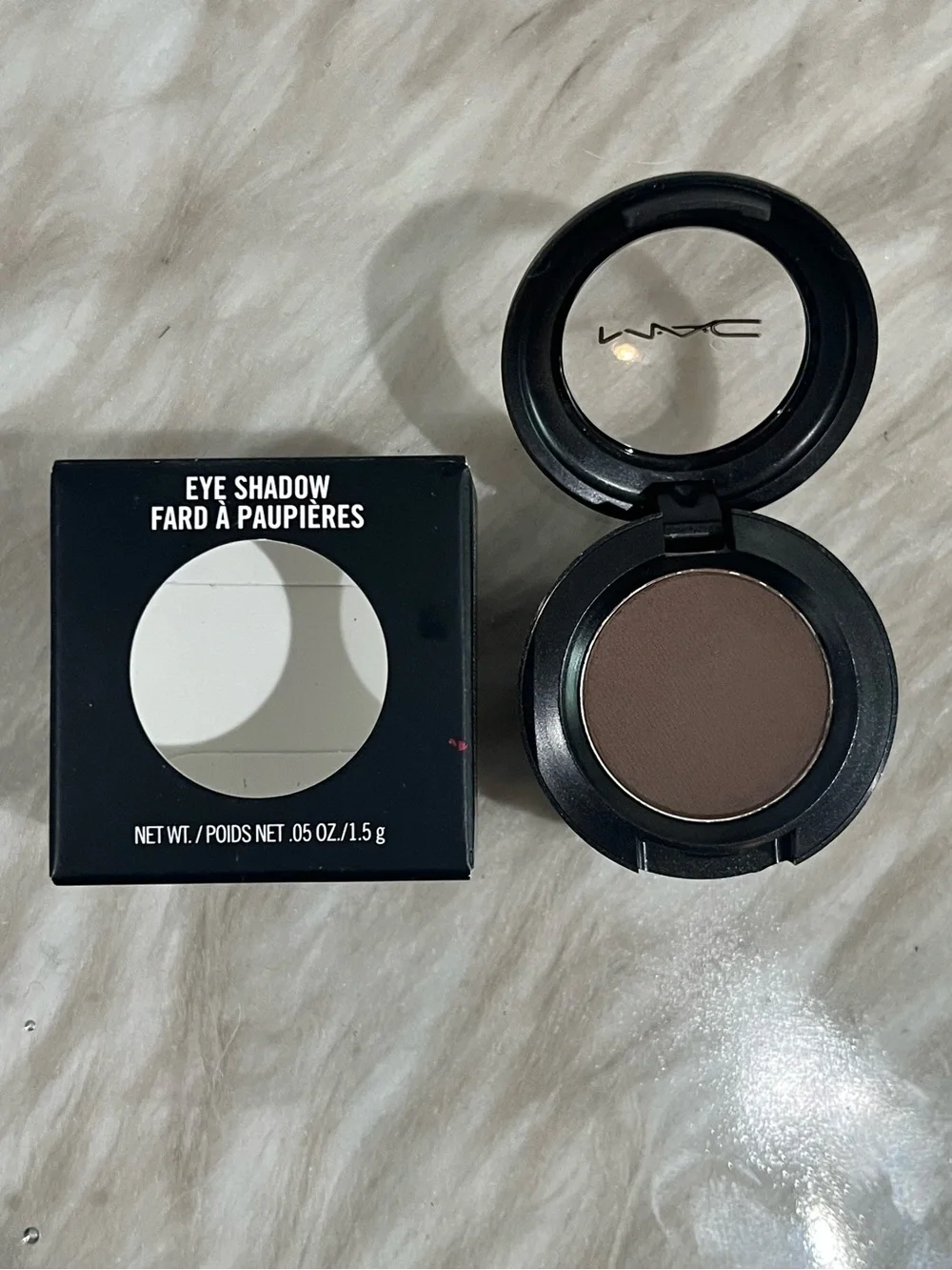 NEW MAC Cosmetics Brun Satin Powder Pigmented Eyeshadow Dark Brown Single